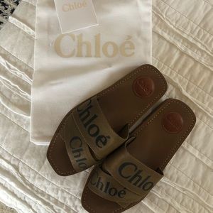 Chloe Woody logo sandals from Nordstrom brown 38